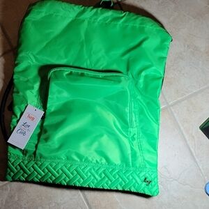 Lug Jumping Jack Drawstring Backpack In Lime Green